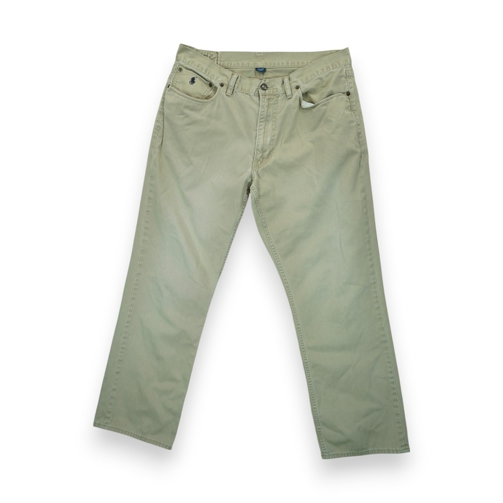 VINTAGE 90'S POLO RALPH LAUREN TAN‎ KHAKI PANTS KHAKIS, 36x30 ~ MENS